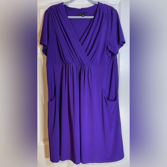 Tiana B. Dresses & Skirts - Purple Women’s Plus Size Dress V Neck Size 1X Purple